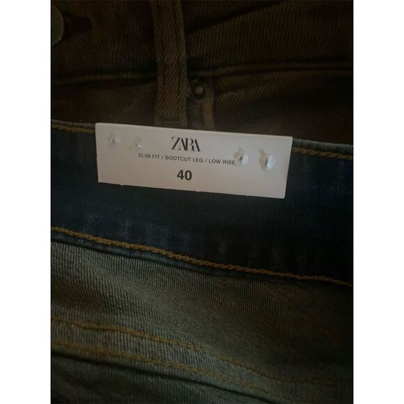 ZARA Women's Low Rise Bootcut Jeans Size 40 Bleu  Vintage Wash - Picture 6 of 11